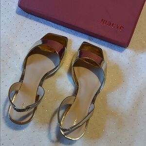 Maeve 🆕 Gold Square toe heels
